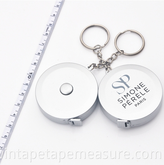 150cm/60inch silver modern measure measuring tape keychain retractable hook special tape measure with level and key chain